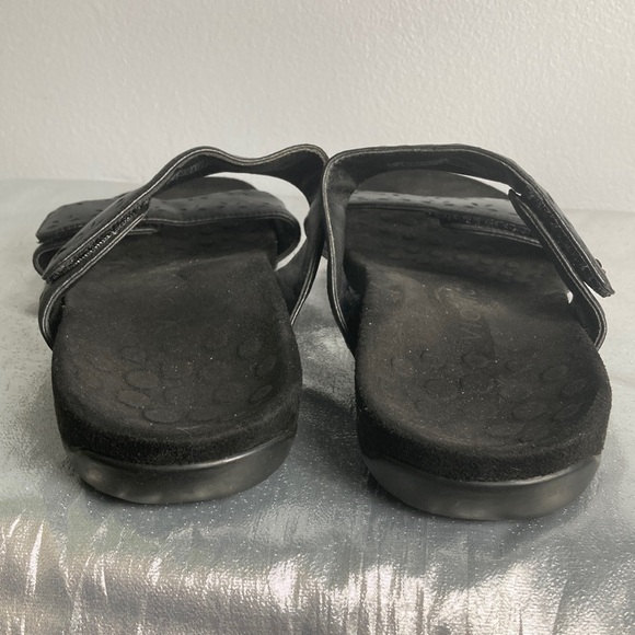 Vionic Black Adjustable Velcro Slide Sandals Sz 9 - Picture 5 of 11